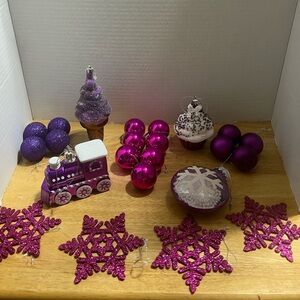 Pink and Purple Ornament Collection